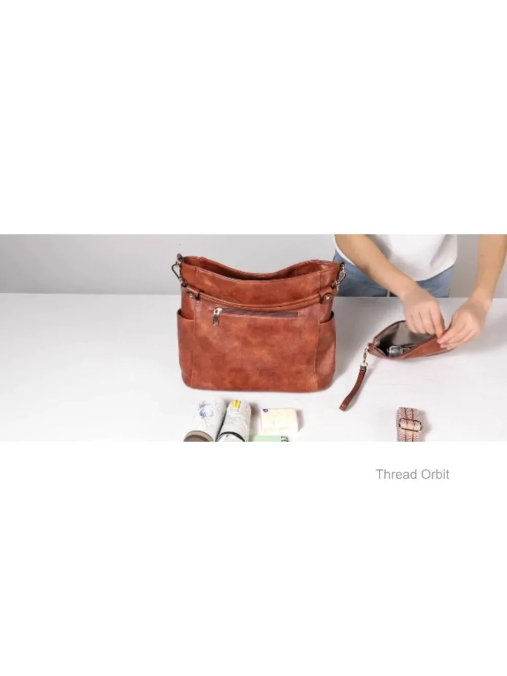PU Leather Hobo Bag Crossbody Shoulder Bag for Work Travel
